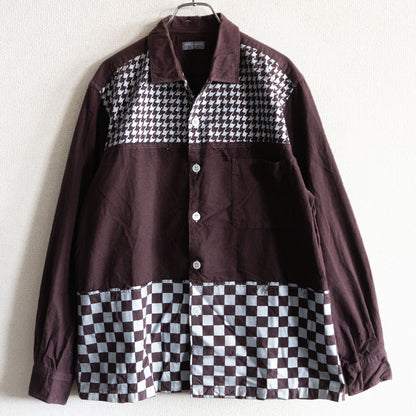 Comme des Garcons 00S Houndstooth Camp Shirt Size XL