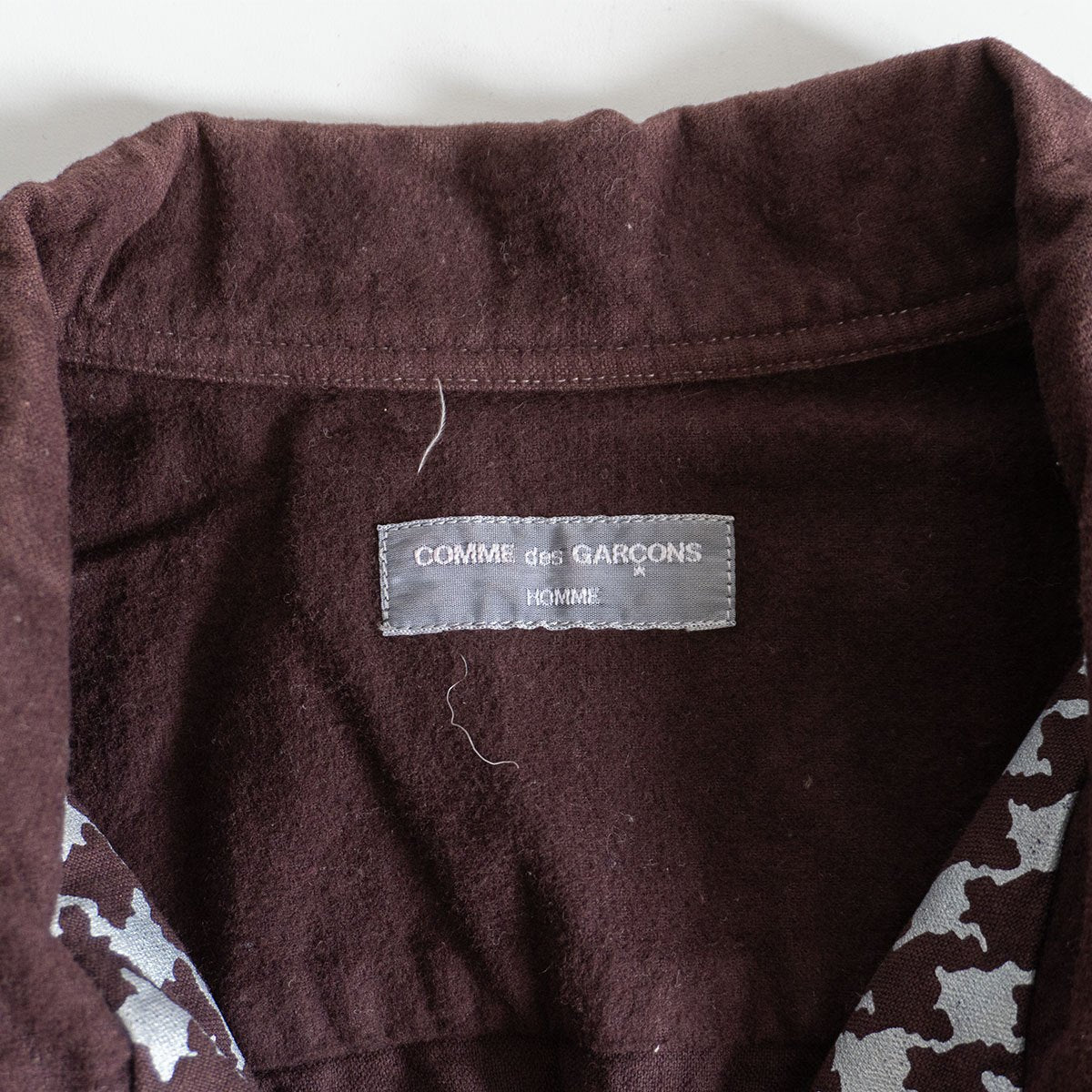 Comme des Garcons 00S Houndstooth Camp Shirt Size XL