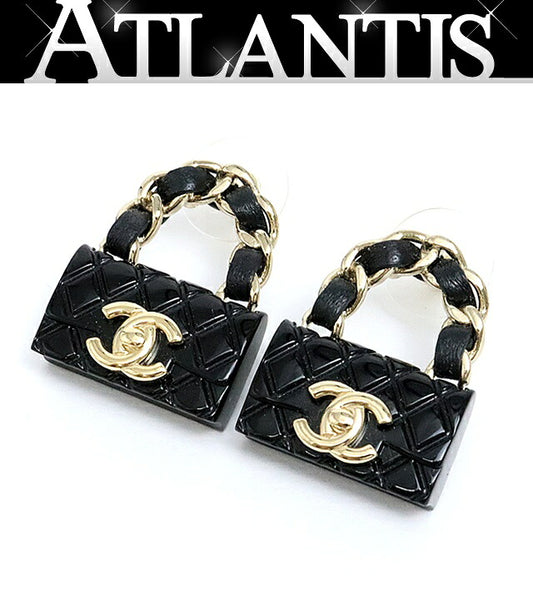 CHANEL Coco Mark Matelasse Bag Motif Earrings Size ONE SIZE