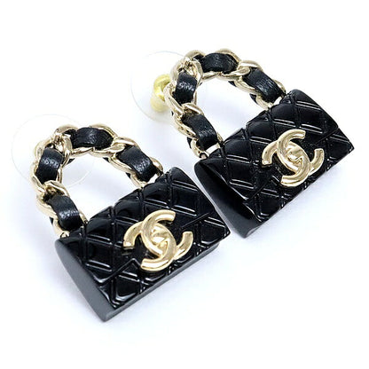 CHANEL Coco Mark Matelasse Bag Motif Earrings Size ONE SIZE
