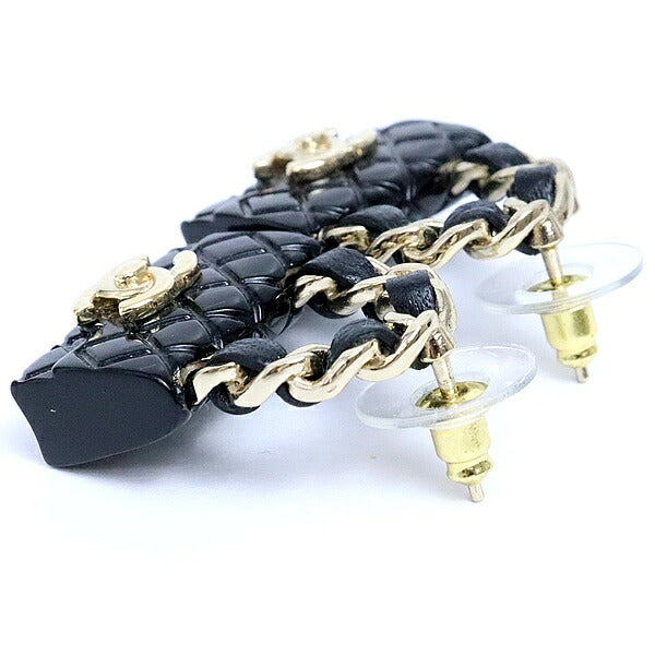 CHANEL Coco Mark Matelasse Bag Motif Earrings Size ONE SIZE