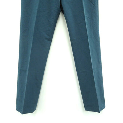 HERMES Cotton Linen Slacks Blue Size 44