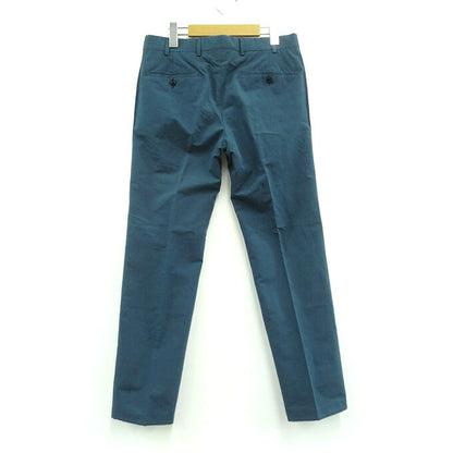 HERMES Cotton Linen Slacks Blue Size 44