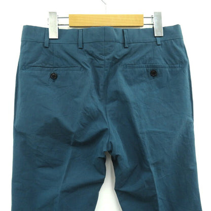 HERMES Cotton Linen Slacks Blue Size 44