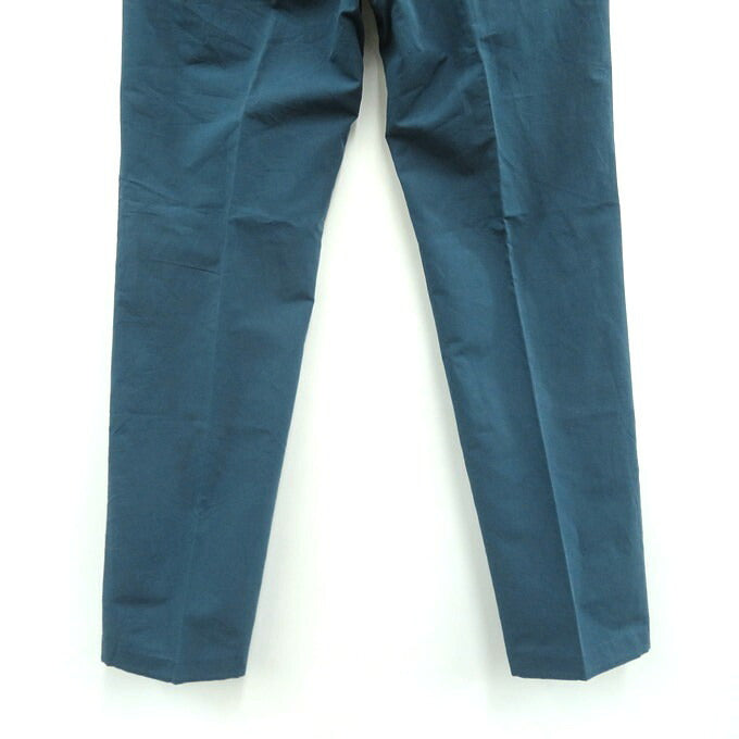 HERMES Cotton Linen Slacks Blue Size 44