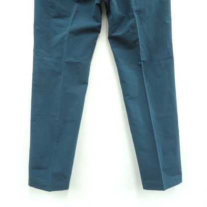 HERMES Cotton Linen Slacks Blue Size 44