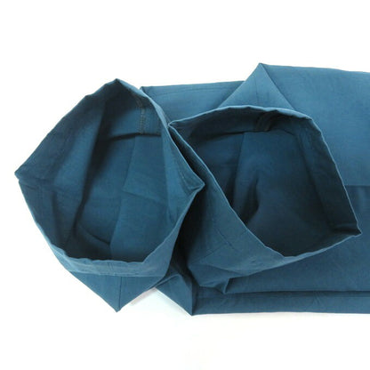 HERMES Cotton Linen Slacks Blue Size 44