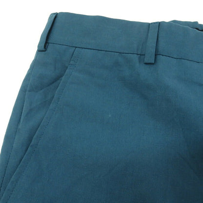HERMES Cotton Linen Slacks Blue Size 44