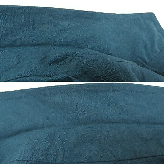 HERMES Cotton Linen Jacket Blue Size 44
