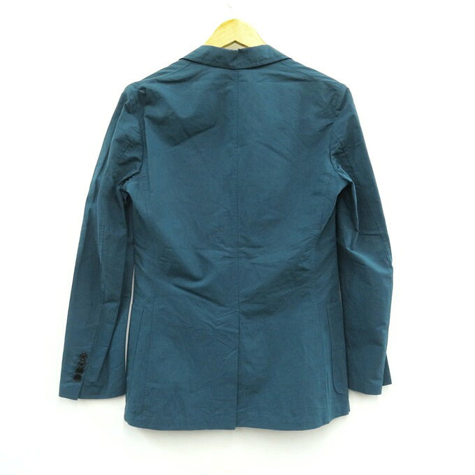 HERMES Cotton Linen Jacket Blue Size 44