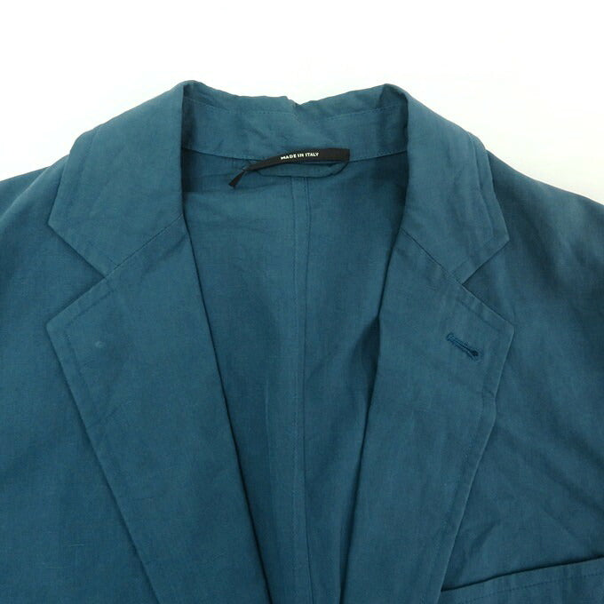 HERMES Cotton Linen Jacket Blue Size 44