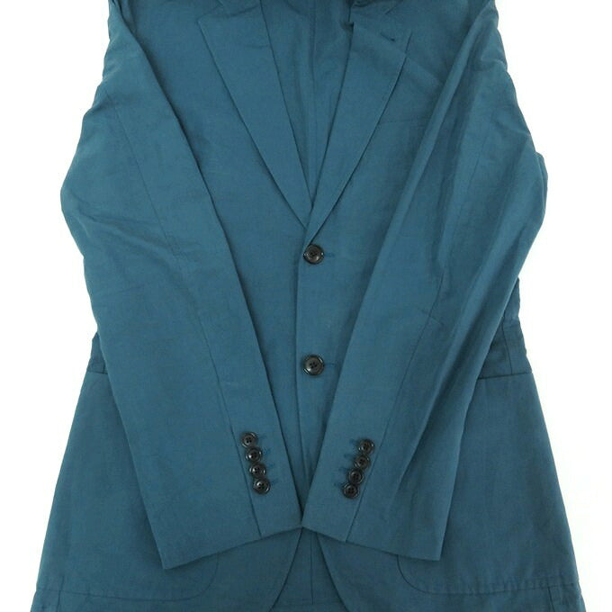 HERMES Cotton Linen Jacket Blue Size 44