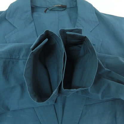 HERMES Cotton Linen Jacket Blue Size 44