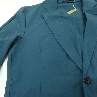 HERMES Cotton Linen Jacket Blue Size 44