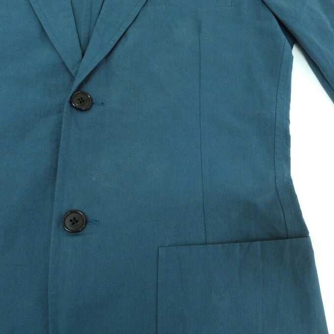 HERMES Cotton Linen Jacket Blue Size 44