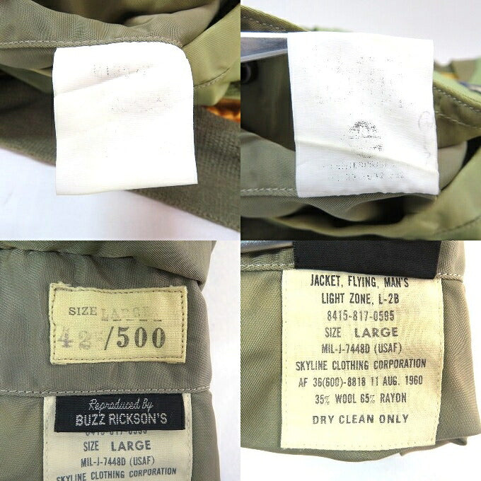 BUZZ RICKSON'S L-2B Limited Flight Jacket Green Size L