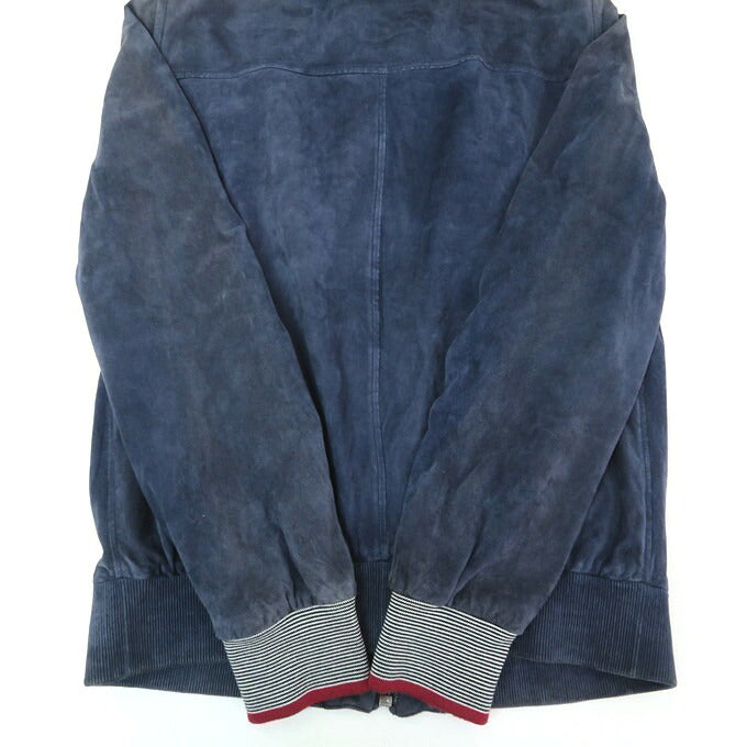 GUCCI Suede Leather Jacket Navy Size 50