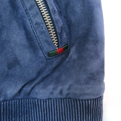 GUCCI Suede Leather Jacket Navy Size 50