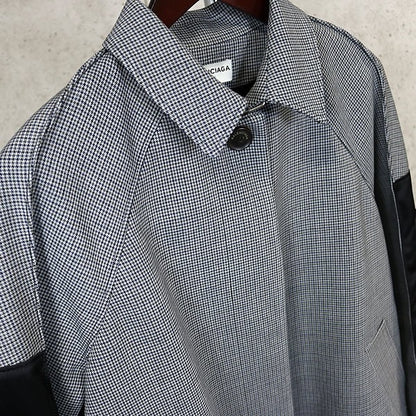 BALENCIAGA MA-1 Hybrid Wool Blend Coat Black/White Size L