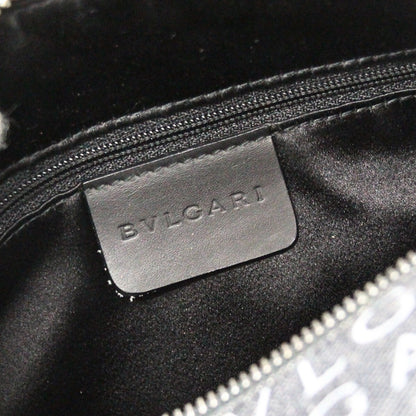 BVLGARI B-Zero1 Logomania Denim Leather Shoulder Bag Black