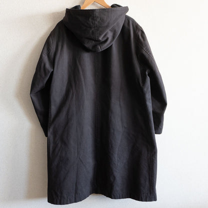 Y's for Men 90S Hooded Long Coat Black Size XXL