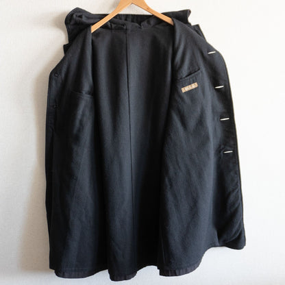 Y's for Men 90S Hooded Long Coat Black Size XXL