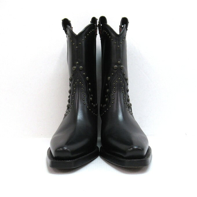 Dsquared2 Flat Boot West Studs Black Size 36 1/2