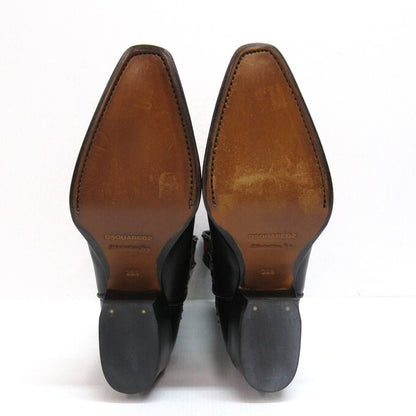 Dsquared2 Flat Boot West Studs Black Size 36 1/2