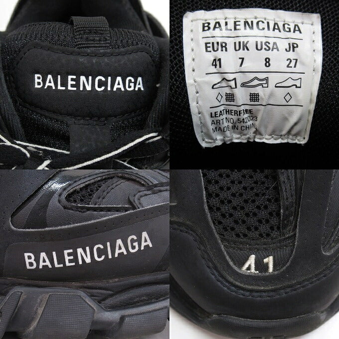 BALENCIAGA TRACK TRAINER Black Sneakers Size 27cm