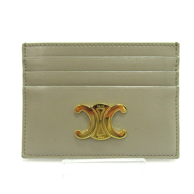 CELINE Triomphe Card Holder Gray Card Case Size ONE SIZE