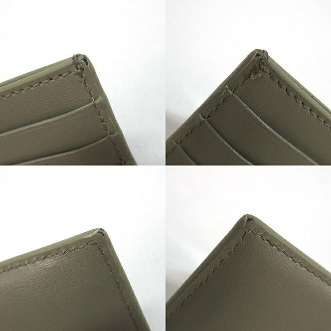 CELINE Triomphe Card Holder Gray Card Case Size ONE SIZE