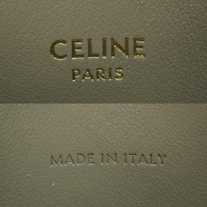 CELINE Triomphe Card Holder Gray Card Case Size ONE SIZE