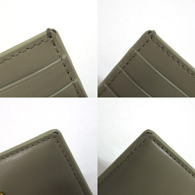CELINE Triomphe Card Holder Gray Card Case Size ONE SIZE