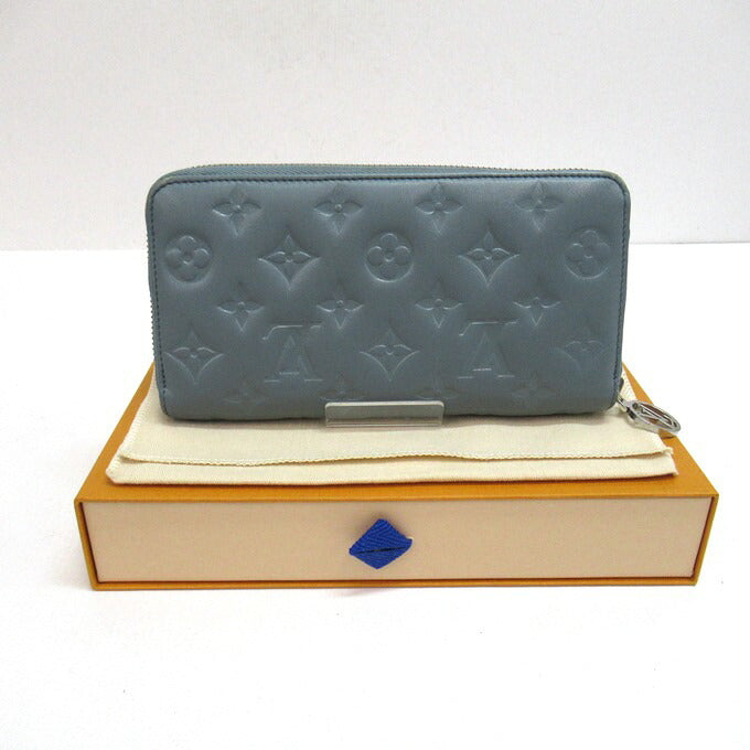 LOUIS VUITTON Coussin Zippy Wallet M81707 Blue Size ONE SIZE