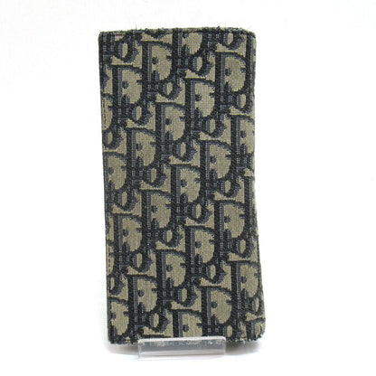 DIOR Oblique Vertical Long Jacquard Blue Wallet Size ONE SIZE