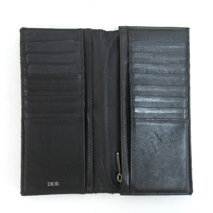 DIOR Oblique Vertical Long Jacquard Blue Wallet Size ONE SIZE