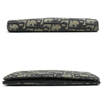 DIOR Oblique Vertical Long Jacquard Blue Wallet Size ONE SIZE