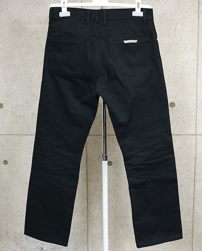 CHROME HEARTS 5-Pocket Flare Knee Denim Pants Black Size 32