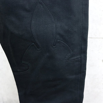 CHROME HEARTS 5-Pocket Flare Knee Denim Pants Black Size 32