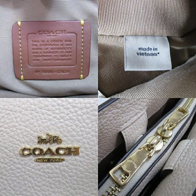 COACH Savannah Small Carryall 2WAY Bag White Size ONE SIZE