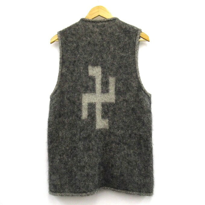 WESTRIDE 21FW SWASTIKA Mohair Vest Gray Size 40