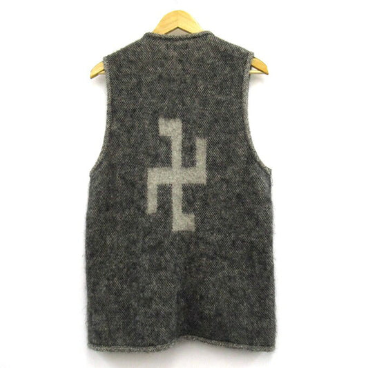 WESTRIDE 21FW SWASTIKA Mohair Vest Gray Size 40