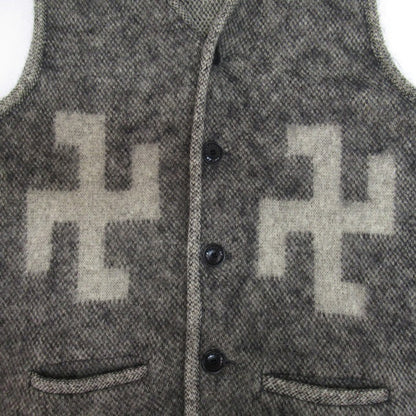 WESTRIDE 21FW SWASTIKA Mohair Vest Gray Size 40