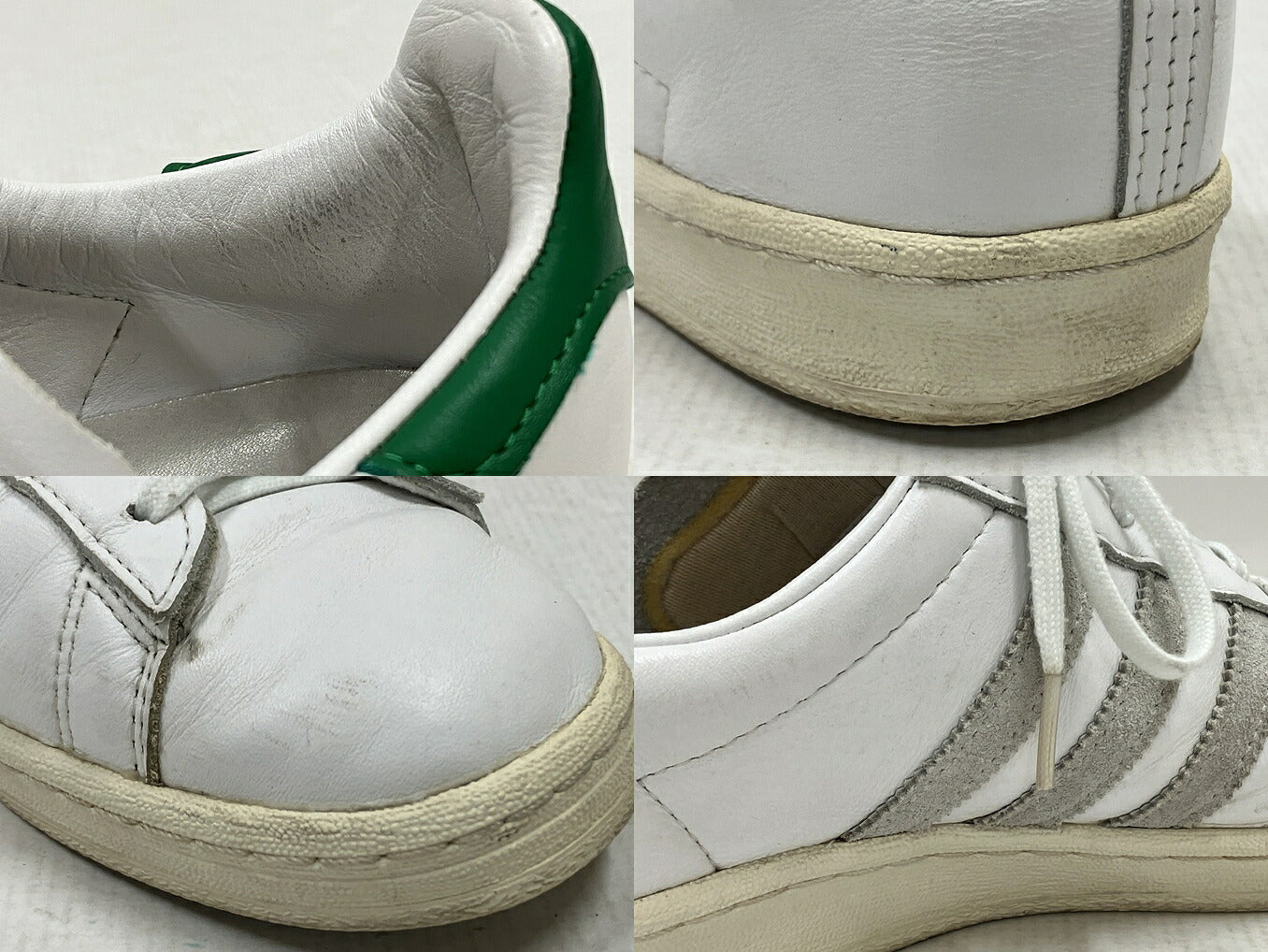 adidas KITH Campus 80s White Green Sneakers Size 27cm