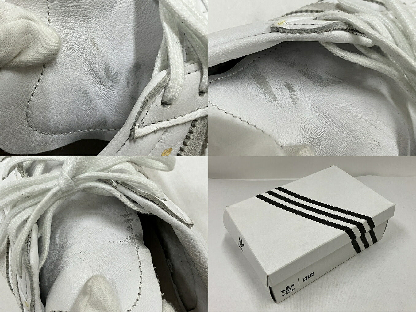 adidas KITH Campus 80s White Green Sneakers Size 27cm