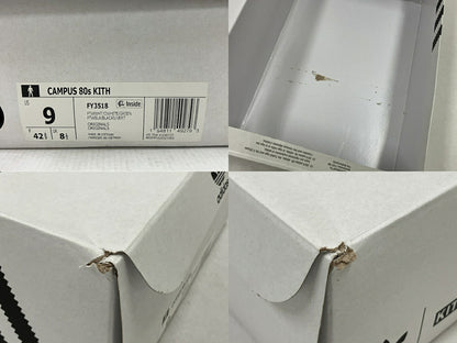 adidas KITH Campus 80s White Green Sneakers Size 27cm