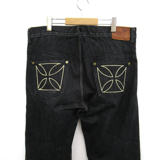 GANGSTERVILLE THUG "IRON CROSS" Jeans Black Size XL