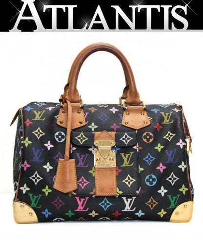 Louis Vuitton Speedy 30 Monogram Bag Black Size ONE SIZE