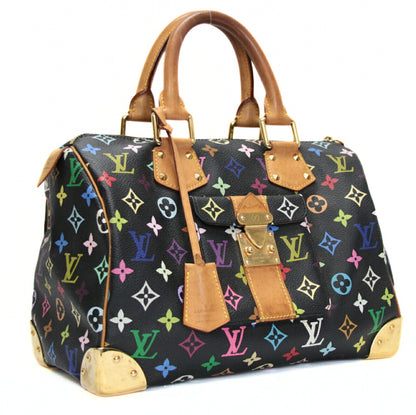 Louis Vuitton Speedy 30 Monogram Bag Black Size ONE SIZE