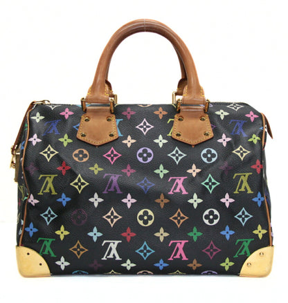 Louis Vuitton Speedy 30 Monogram Bag Black Size ONE SIZE